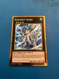 YUGIOH Gold Rare Bahamut Shark PGL3-EN069 1st Edition - Image 1