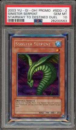 Yu-Gi-Oh! Sinister Serpent Stairway To Destined Duel Promo SDD-002 PSA 10 - Image 1