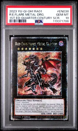 Red-eyes Flare Metal Dragon RA01-EN038 1st Edition QCR Yugioh PSA 10 *786 - Image 1