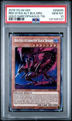 Red-eyes Alternative Black Dragon TN19-EN005 Secret Rare Yugioh PSA 10 *727 - Image 1