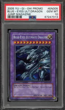 Yu-Gi-Oh! Blue-Eyes Ultimate Dragon Jump Magazine Promo JMP-EN005 PSA 10 - Image 1