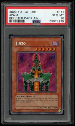Jinzo BPT-011 Secret Rare Tin Promo Yugioh PSA 10 *275 - Image 1
