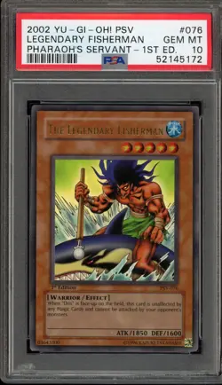 Yu-Gi-Oh! The Legendary Fisherman Pharaoh's Servant 1st Edition PSV-076 PSA 10 - Image 1