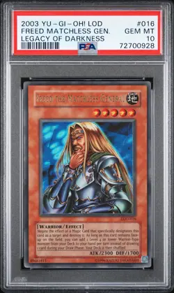 Freed The Matchless General LOD-016 Ultra Rare Yugioh PSA 10 *928 - Image 1