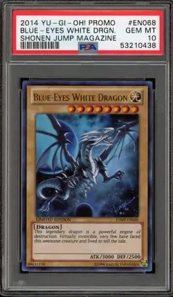Yu-Gi-Oh! Blue-Eyes White Dragon Shonen Jump Magazine Promo JUMP-EN068 PSA 10 - Image 1