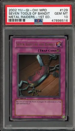 Yu-Gi-Oh! Seven Tools of the Bandit Metal Raiders 1st Edition MRD-129 PSA 10 - Image 1