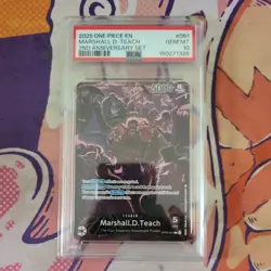 2025 ONE PIECE ENGLISH 2ND ANNIVERSARY SET OP09-081 MARSHALL D. TEACH PSA 10 - Image 1