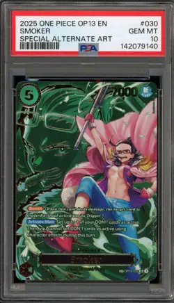 One Piece CCG Smoker OP13 Special Alternate Art OP10-030 PSA 10 Gem Mint - Image 1