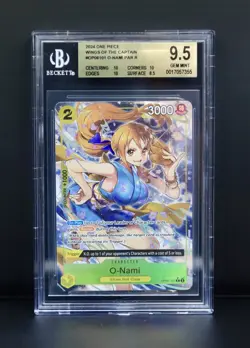 One Piece O-Nami OP06-101 R Alternate Alt Art English Beckett BGS 9.5 Gem Mint - Image 1