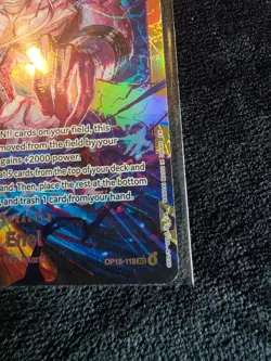 Bandai Enel OP15-118 OP15 Full Art Holo Secret Rare One Piece Kami’s island - Image 3