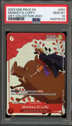 One Piece CCG Monkey.D.Luffy Gift Coll. 2023 P-001 PSA 10 Gem Mint - Image 1