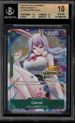 One Piece CCG Carrot CS '25-26 Event Pk. Promo P-070 BGS 10 Pristine - Image 1