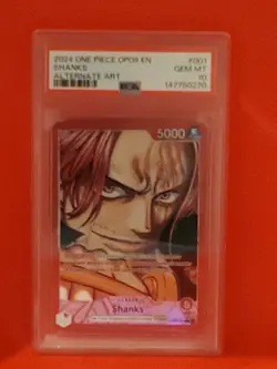 2024 One Piece OP09-001 En Shanks Alt Art PSA 10 - Image 1