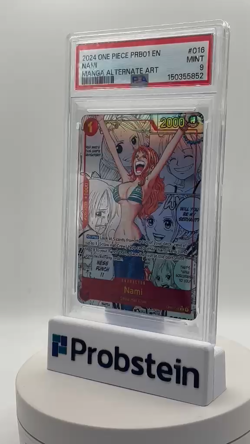 2024 One Piece PRB01 EN Nami Manga Alternate Art #016 PSA 9 MINT - Image 2