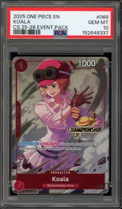 One Piece CCG Koala CS '25-26 Event Pk. P-069 PSA 10 Gem Mint - Image 1