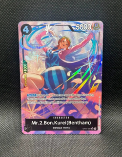 One Piece Mr.2.Bon.Kurei(Bentham) OP14-091 Alt Art (SR) NM - IN HAND - Image 1