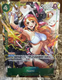 Nami (Alternate Art) OP14-031 The Azure Sea's Seven Foil 🔥😳 One Piece - Image 1