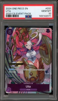 One Piece CCG uta 2023 CS Event Pk. P-031 PSA 10 Gem Mint - Image 1