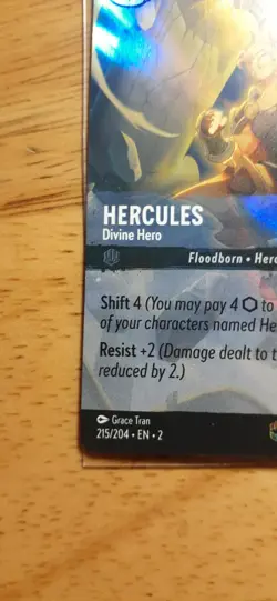 Hercules Divine Hero 215/204 Enchanted Holofoil NM+ Disney Lorcana - Image 4