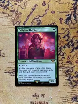 Delighted Halfling Rare Lord of the Rings (LTR) MTG - Image 1