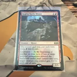 MTG Raging Battle Mouse Wilds of Eldraine Foil #0143 - Image 2