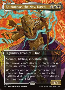NM-Mint, English MTG Regular Ketramose, the New Dawn - Borderless Aetherdrift Ma - Image 1