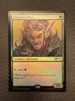 Mtg Secret Lair- Llanowar Elves - Foil -NM - Image 1