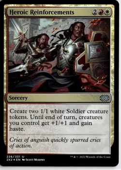 MTG Double Masters 2022 *Foil Heroic Reinforcements U 226 NM Actual Scan of Car - Image 1