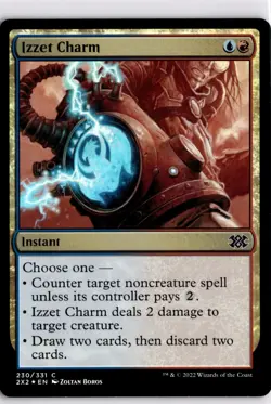 MTG Double Masters 2022 *Foil Izzet Charm C 230 NM Actual Scan of Card - Image 1