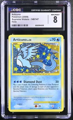 CGC 8 Articuno 2009 Supreme Victors 148/147 Holo Pokemon Card - Image 1