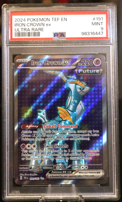 2024 Pokemon TCg Temporal Forces #191 Iron Crwon ex Ultra Rare PSA 9 - Image 1