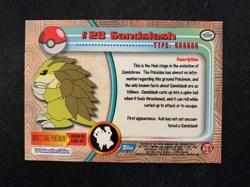Pokemon TOPPS TV Animation Edition Sandslash #28 Blue Logo - Please Read - Image 2
