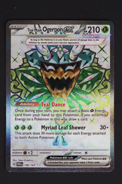 Pokemon TCG Twilight Masquerade Teal Mask Ogerpon EX 190/167 Holo NM NP - Image 1