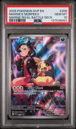 PSA 10 Marnies Morpeko Illustration Rare 206 Pokemon Scarlet & Violet Promo 4395 - Image 1