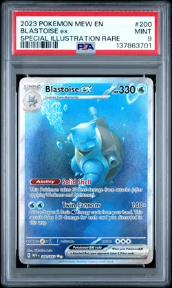 2023 Pokemon Mew 151 Blastoise Ex #200 MINT PSA 9 Special Illustration Rare - Image 1
