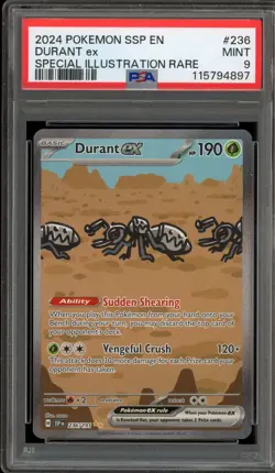 Pokemon Durant ex Surging Sparks Special Illustration Rare #236 PSA 9 Mint - Image 1