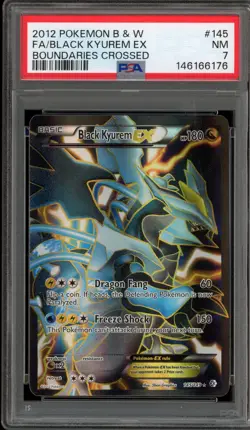 Pokemon Black Kyurem EX Boundaries Crossed Full Art #145 PSA 7 - Image 1