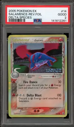 Pokemon Salamence EX Delta Species Reverse Holo Rare #14 PSA 2 - Image 1