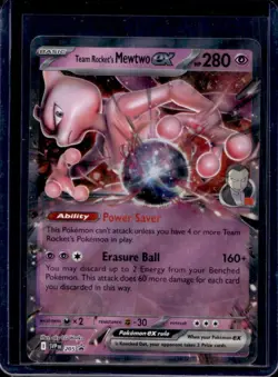 2023-25 Pokemon SV Black Star Promos Team Rocket's Mewtwo ex #205 - Image 1