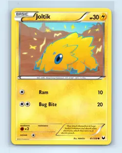 Pokemon tcg Dark Explorers Joltik (41) Lightly played - Image 1