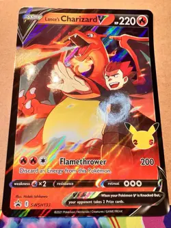 2021 Pokemon SWSH Celebrations Lance's Charizard V Jumbo BSP Promo #SWSH133 - Image 2