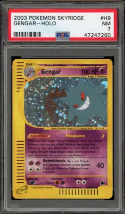 Pokemon Gengar Skyridge Holo Rare #H9 PSA 7 - Image 1