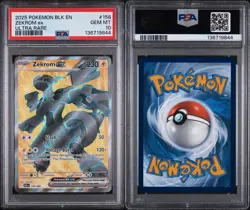 2025 POKEMON BLK EN-BLACK BOLT ULTRA RARE #158 ZEKROM EX PSA 10 - Image 3
