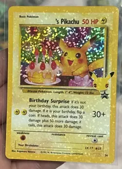 Pokemon ______'s Pikachu Promo Holo 24/53 Holo Massive Bleed 🩸 With No End ✨🩸✨ - Image 1