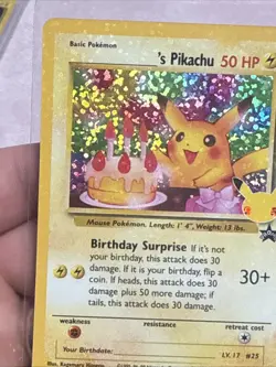 Pokemon ______'s Pikachu Promo Holo 24/53 Holo Massive Bleed 🩸 With No End ✨🩸✨ - Image 4