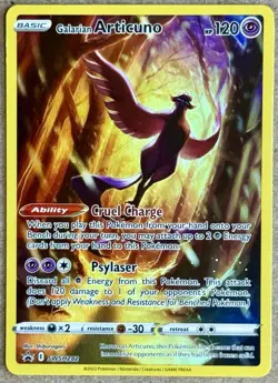 POKEMON TCG SWORD & SHIELD GALARIAN ARTICUNO BLACK STAR PROMO HOLO SWSH282 NM+ - Image 1