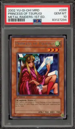 Yu-Gi-Oh! Princess of Tsurugi Metal Raiders 1st Edition Rare MRD-086 PSA 10 - Image 1