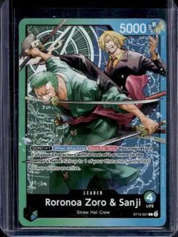 2024 One Piece Starter Deck Roronoa Zoro & Sanji Leader #ST12-001 - Image 1