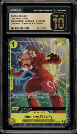 One Piece CCG Monkey.D.Luffy Starter DK Egghead Alt Art ST29-012 CGC 10 Pristine - Image 1