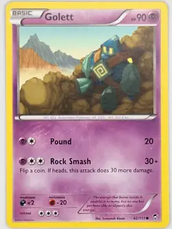 Golett 42/111 Pokemon - XY Furious Fists LP - Image 1